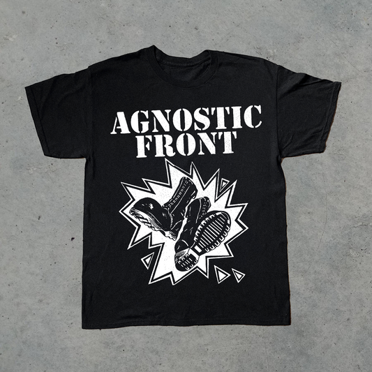AGNOSTIC FRONT VINTAGE BLACK T-SHIRT