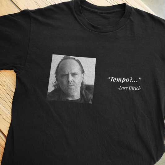 Lars Ulrich 'Tempo?' Classic Black Tee