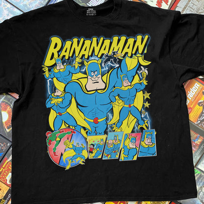 Banana Man Retro Graphic Vintage Black T-Shirt