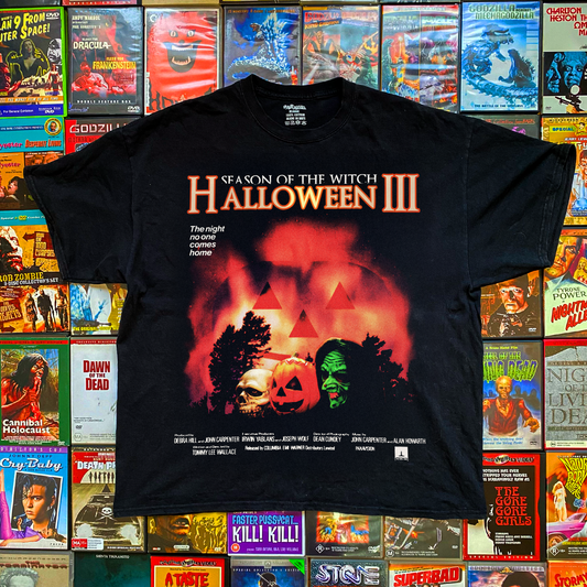 1982 HALLOWEEN 3 'SEASON OF THE WITCH' PROMO VINTAGE WASHED BLACK TEE