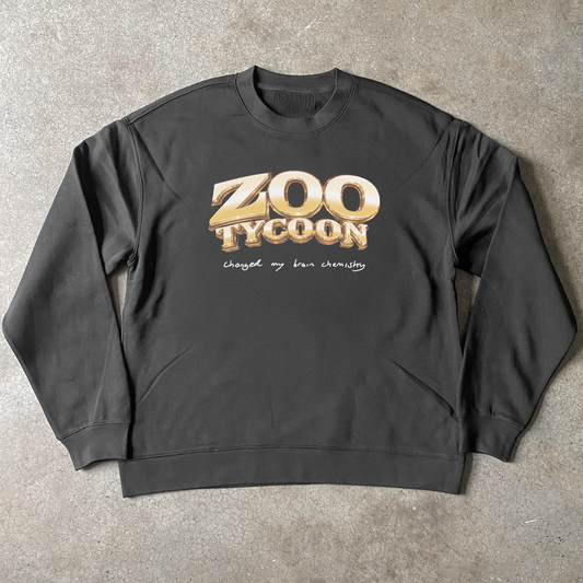 'ZOO TYCOON' BRAIN CHEMISTRY BLACK CREWNECK JUMPER