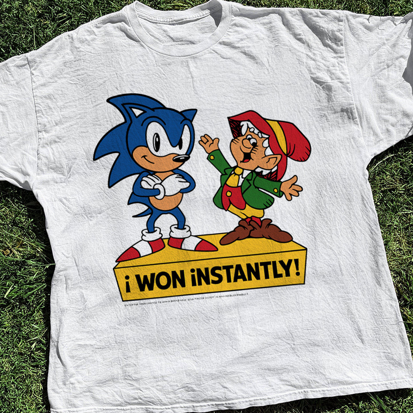 1993 'Sonic X Keebler Elves' Vintage Washed White Promo Tee