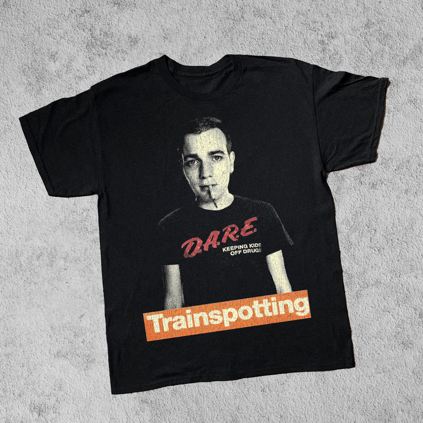 TRAINSPOTTING CHOOSE D.A.R.E. PARODY BLACK T-SHIRT