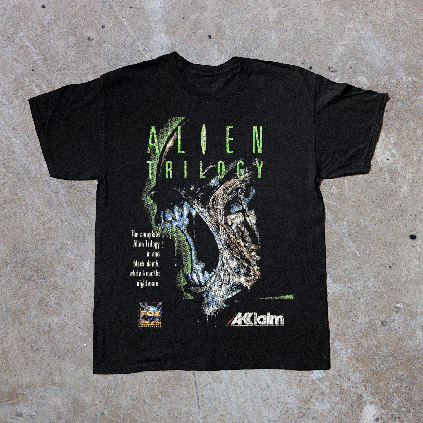 '96 ALIEN TRILOGY PS1 BLACK T-SHIRT