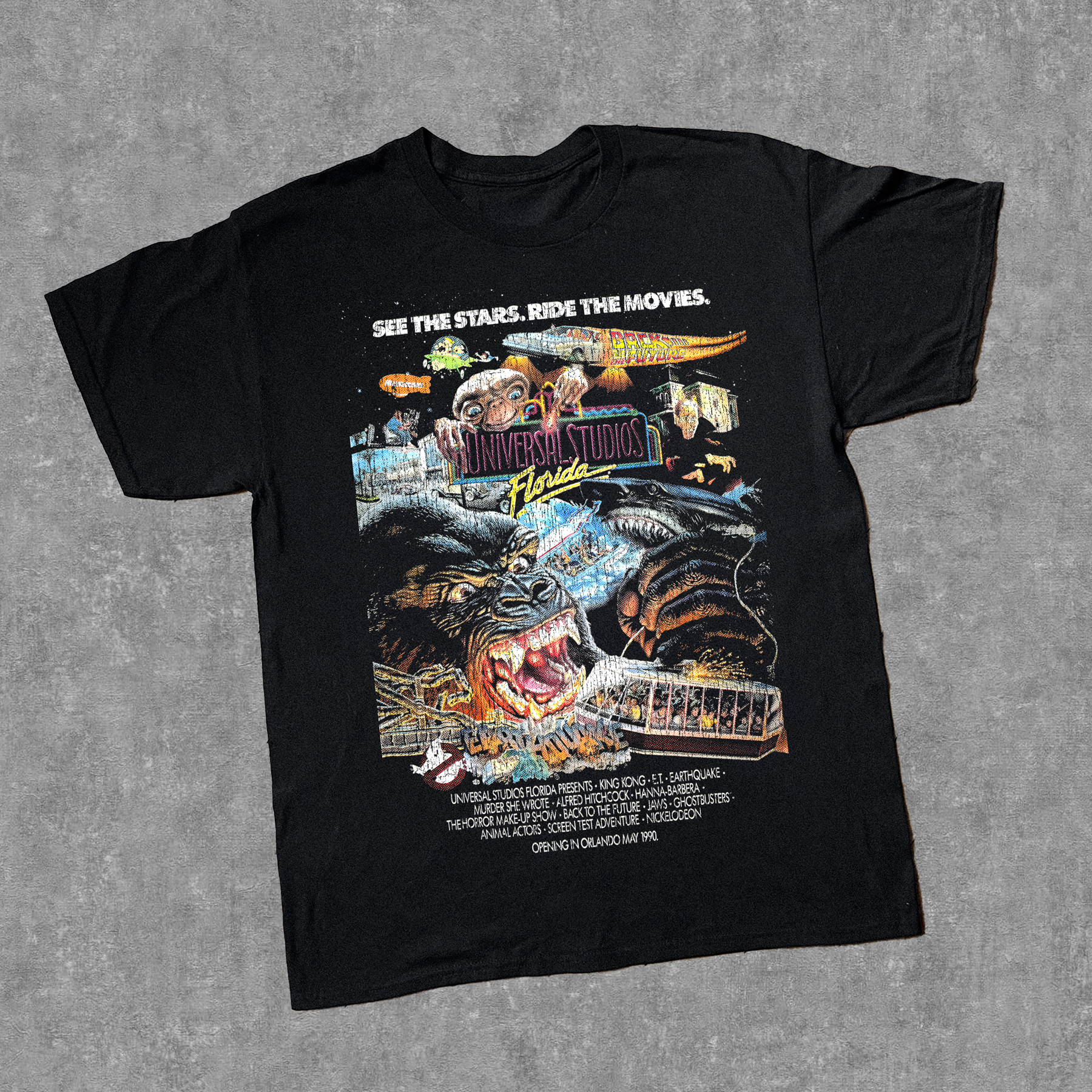 '89 UNIVERSAL STUDIOS FLORIDA VINTAGE BLACK T-SHIRT