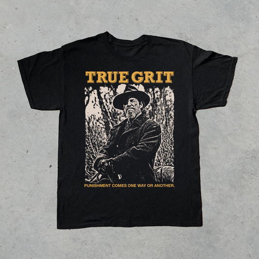 TRUE GRIT BLACK T-SHIRT