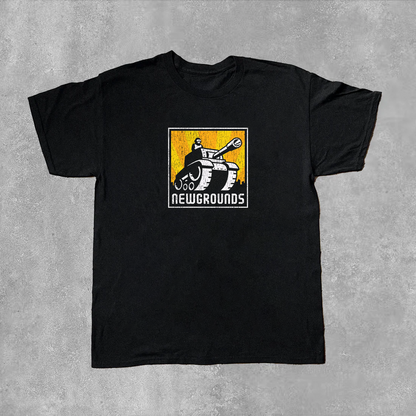 Newgrounds Box Logo Black Tee