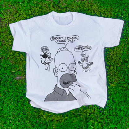 1993 PROMO 'LAST TEMPTATION OF HOMER' VINTAGE WASHED WHITE TEE