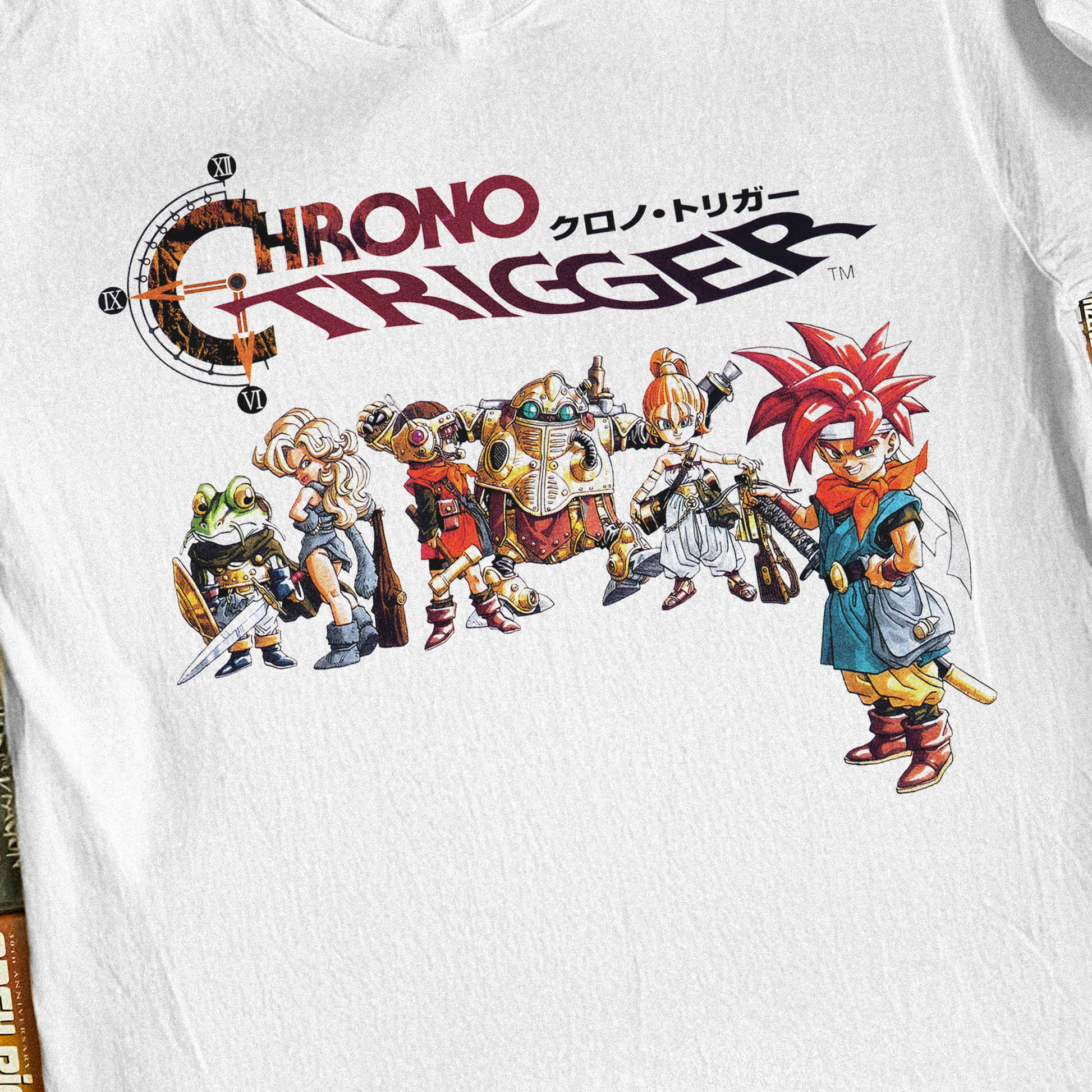 Retro 'Chrono Trigger' Washed White T-Shirt – Parallel Retro 'Chrono Trigger' Washed White T-Shirt – Parallel