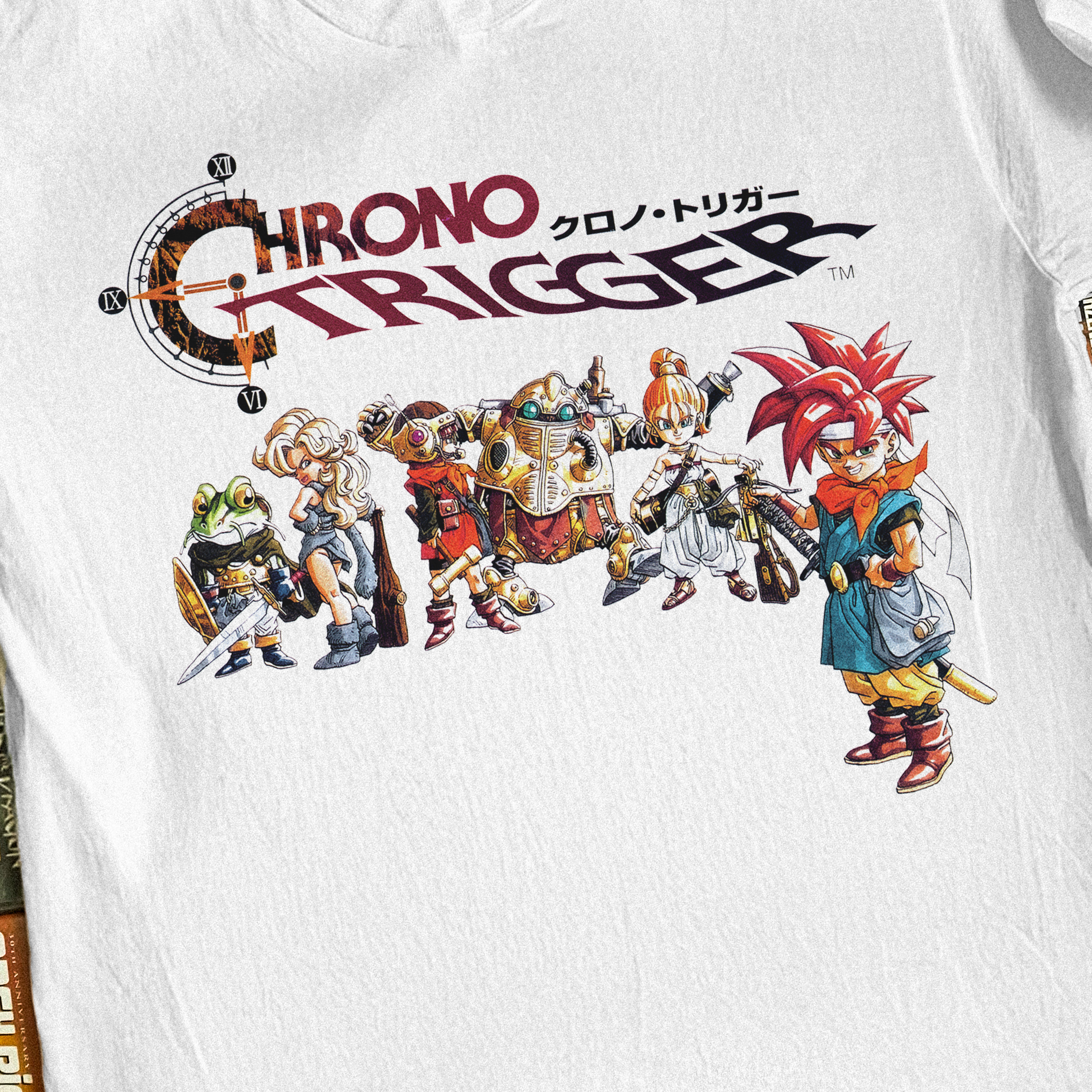 RETRO 'CHRONO TRIGGER' WASHED WHITE T-SHIRT
