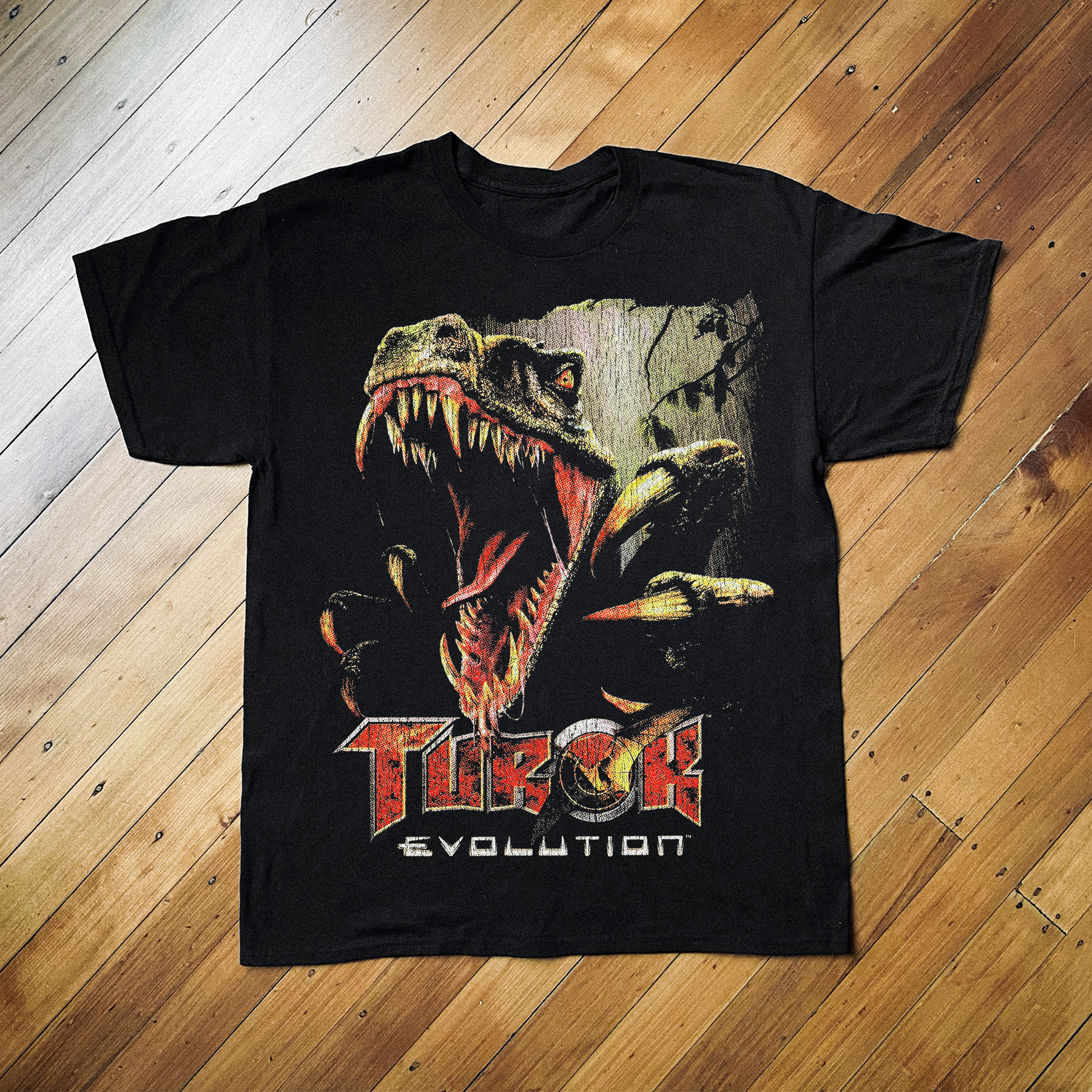 VINTAGE TUROK EVOLUTION BLACK T-SHIRT