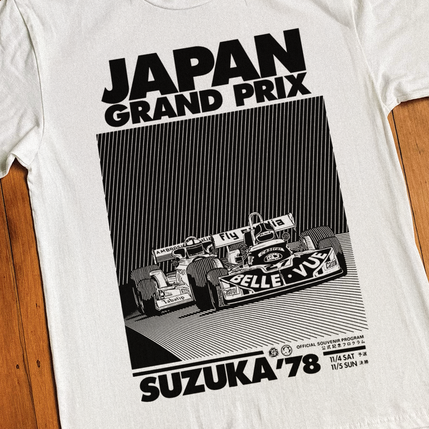 1978 'JAPAN GRAND PRIX' WASHED WHITE TEE