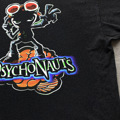 'PSYCHONAUTS' (2005) WASHED BLACK T-SHIRT