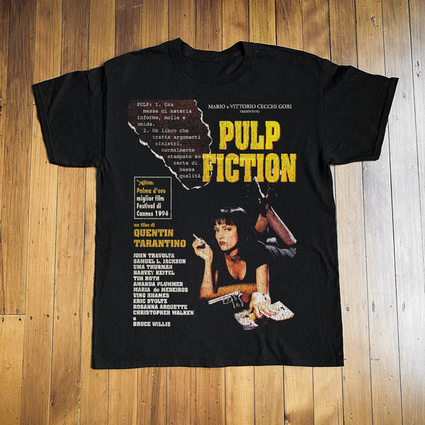 Pulp Fiction Tシャツ ブラック 94 Italian Pulp Fiction Promo Black T-Shirt – Parallel