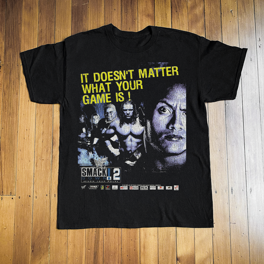 WWF SMACKDOWN 2 KNOW YOUR ROLE PROMO BLACK T-SHIRT