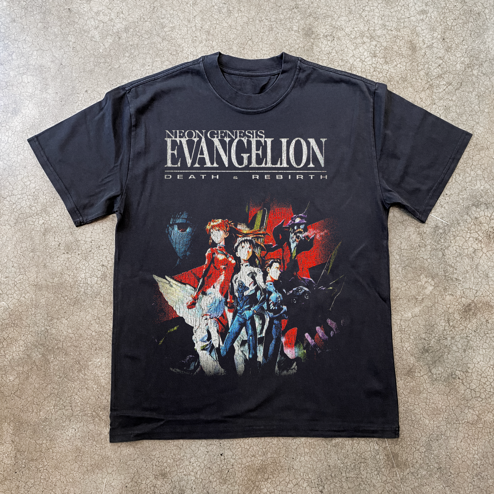 NEON GENESIS EVANGELION Tシャツ Lサイズ NEON GENESIS EVANGELION × GEEKS RULE 15 SILKSCREEN PRINTING