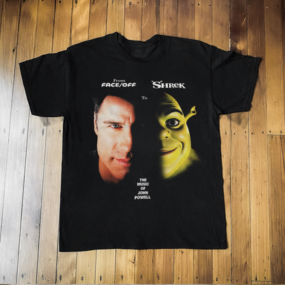 FACE-OFF TO SHREK 'THE MUSIC OF JOHN POWELL' BLACK T-SHIRT