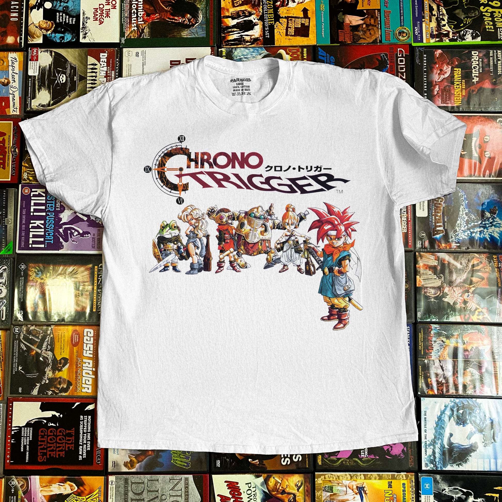 Retro 'Chrono Trigger' Washed White T-Shirt – Parallel Retro 'Chrono Trigger' Washed White T-Shirt – Parallel
