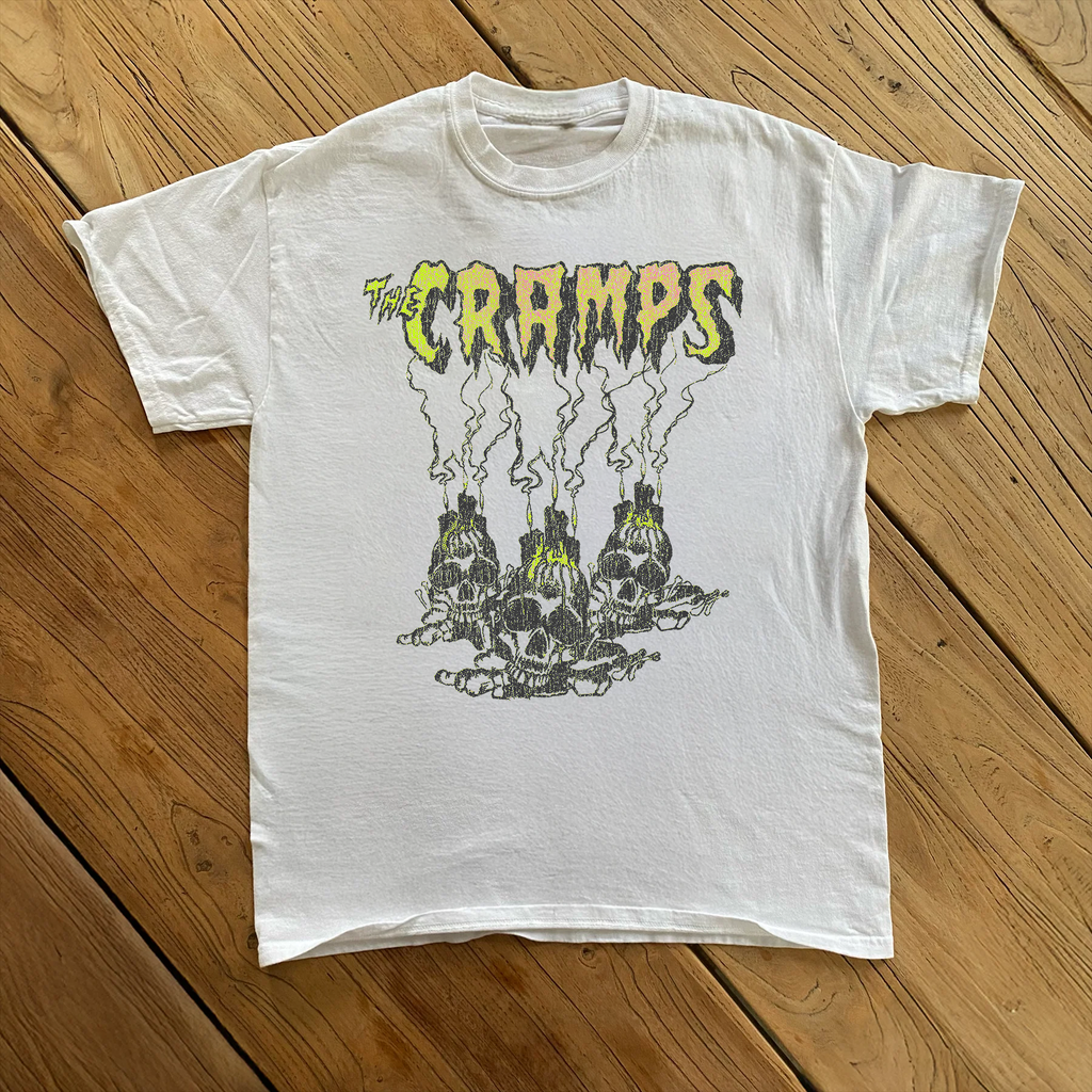 THE CRAMPS SKULL WHITE T-SHIRT – Parallel