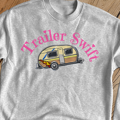 'TRAILER SWIFT' GREY MARBLE CREWNECK