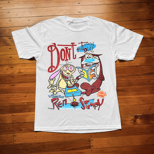 REN & STIMPY WHITE T-SHIRT