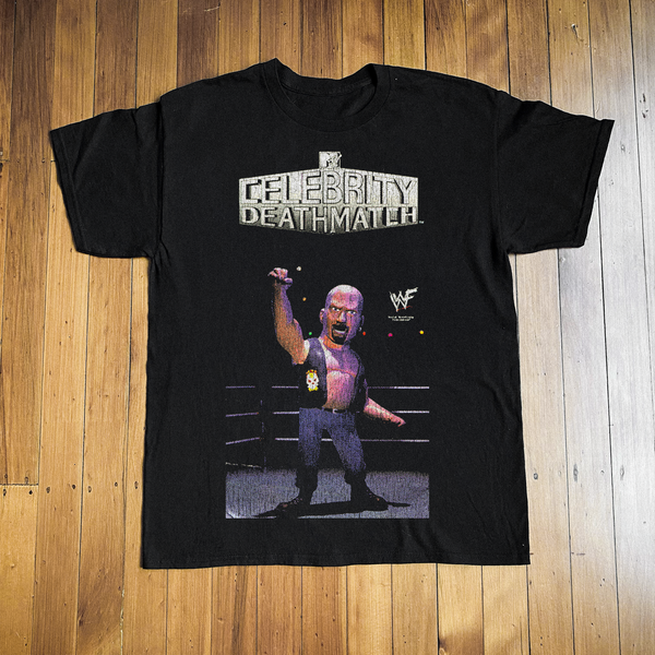 Celebrity Deathmatch Stone Cold Steve Austin Black T-Shirt – Parallel