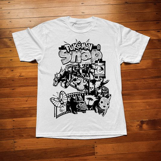 XEROX PUNK ROCK POKEMON SNAP N64 WHITE T-SHIRT