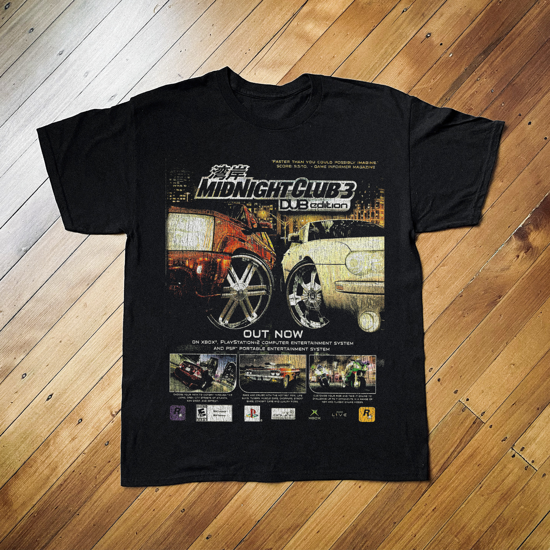 '05 MIDNIGHT CLUB 3 DUB EDITION BLACK T-SHIRT