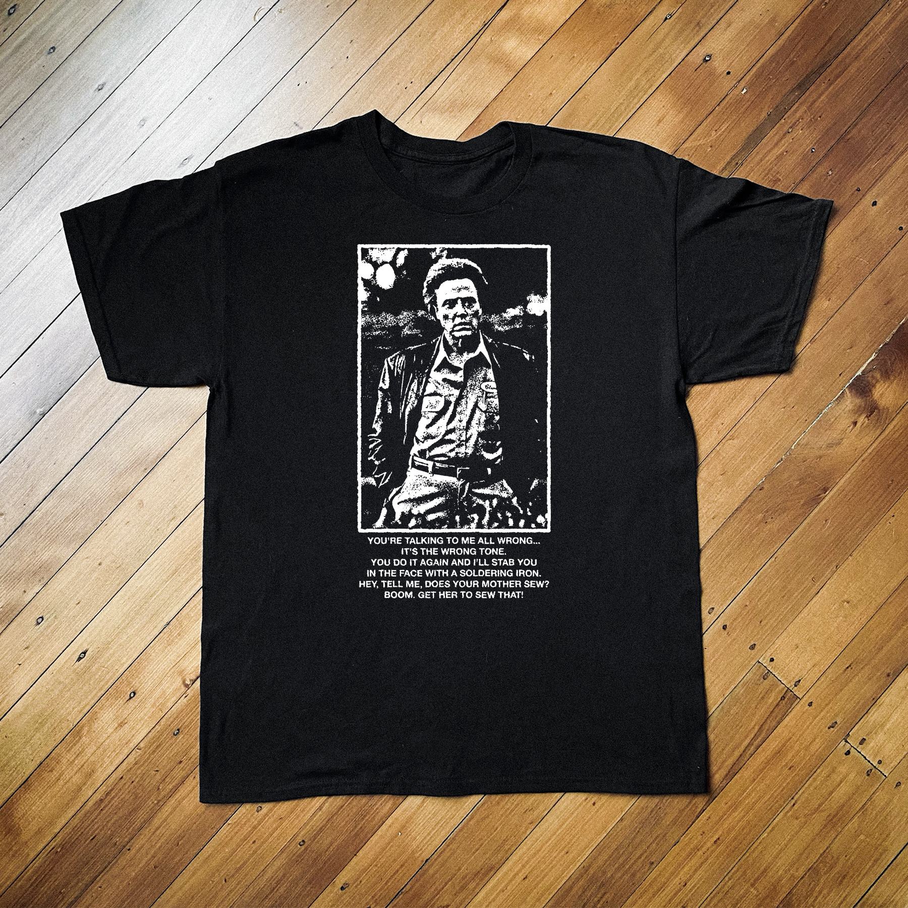 JOE DIRT CLEM SOLDERING IRON BLACK T-SHIRT