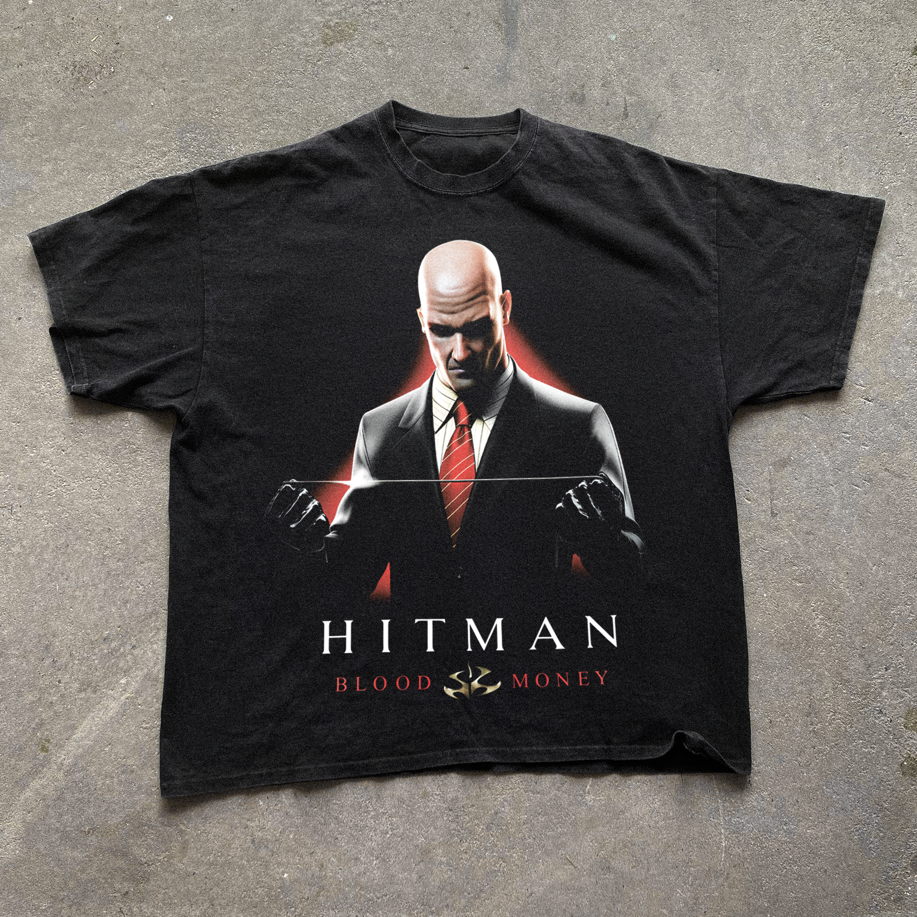 'HITMAN: BLOOD MONEY' (2006) WASHED BLACK T-SHIRT