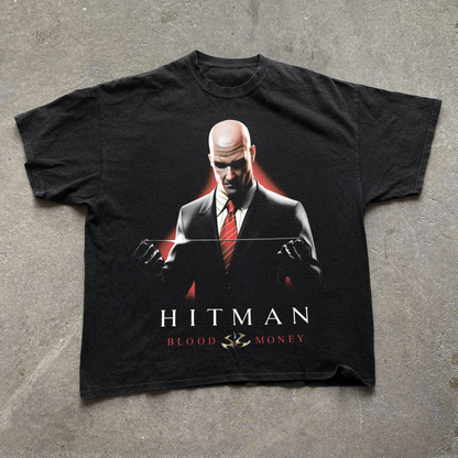 'HITMAN: BLOOD MONEY' (2006) WASHED BLACK T-SHIRT