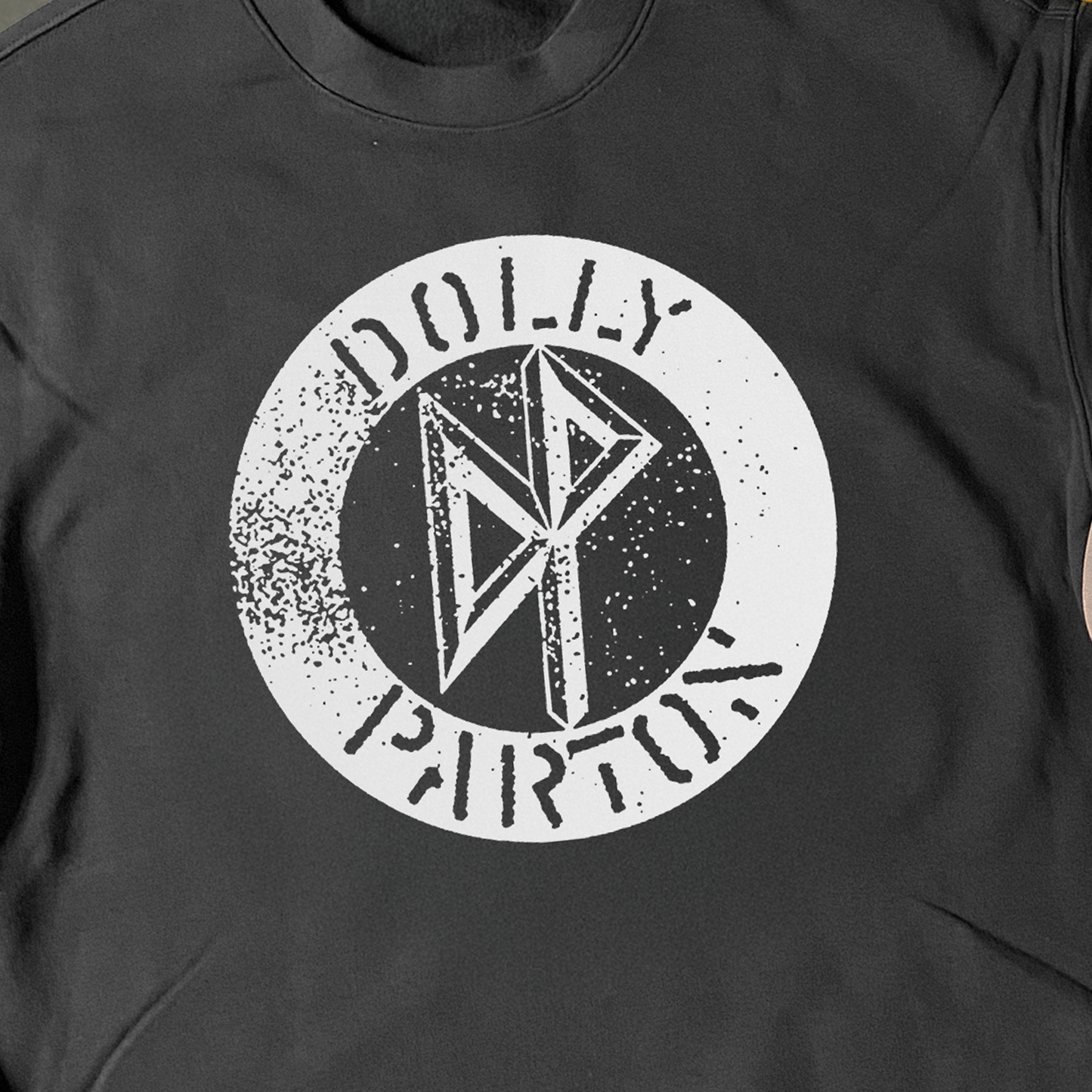 DOLLY PARTON X DEAD KENNEDYS MASHUP BLACK CREWNECK