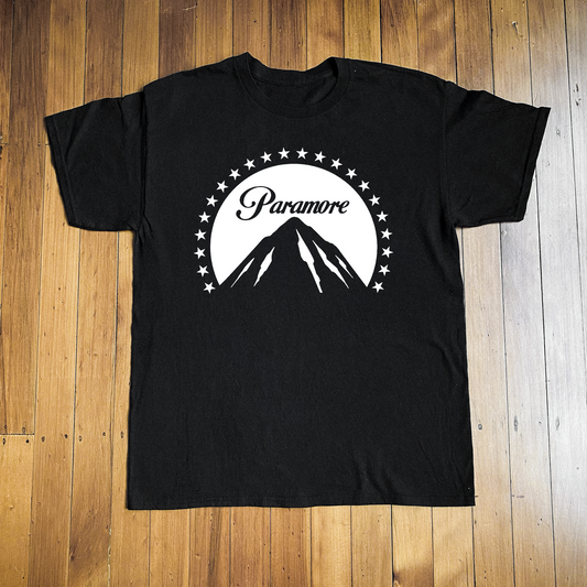 PARAMORE/PARAMOUNT PARODY BLACK T-SHIRT