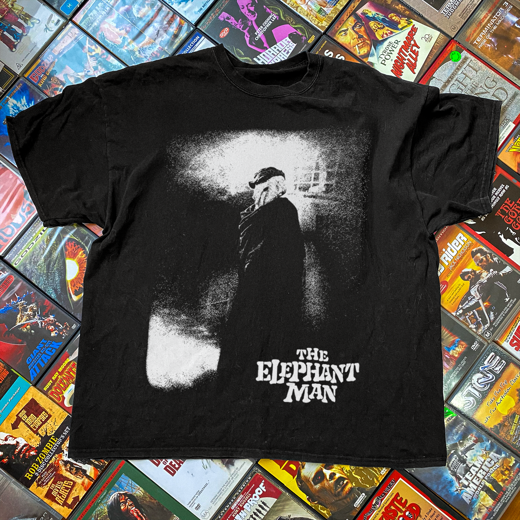 'ELEPHANT MAN' (1980) LYNCH MOVIE BLACK PROMO T-SHIRT