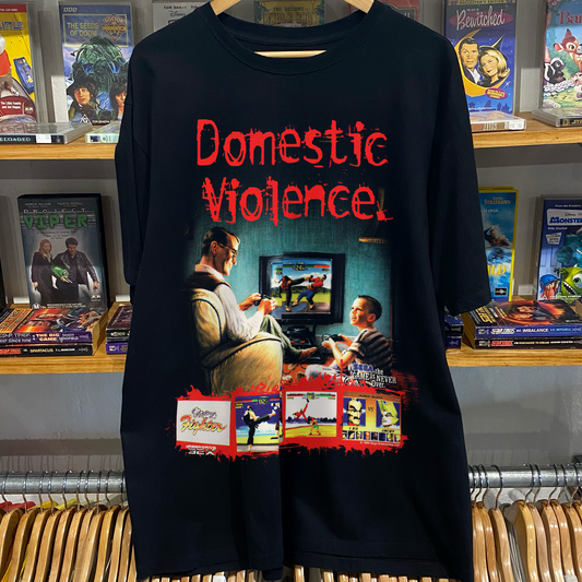 SEGA 'DOMESTIC VIOLENCE' PROMO BLACK T-SHIRT