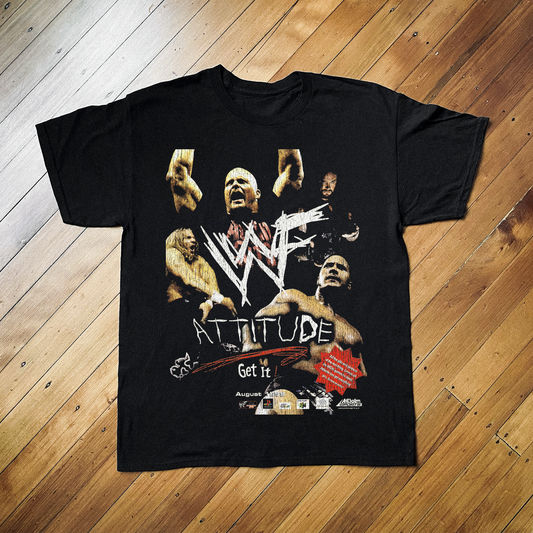 '99 WWF ATTITUDE VIDEO GAME BLACK T-SHIRT