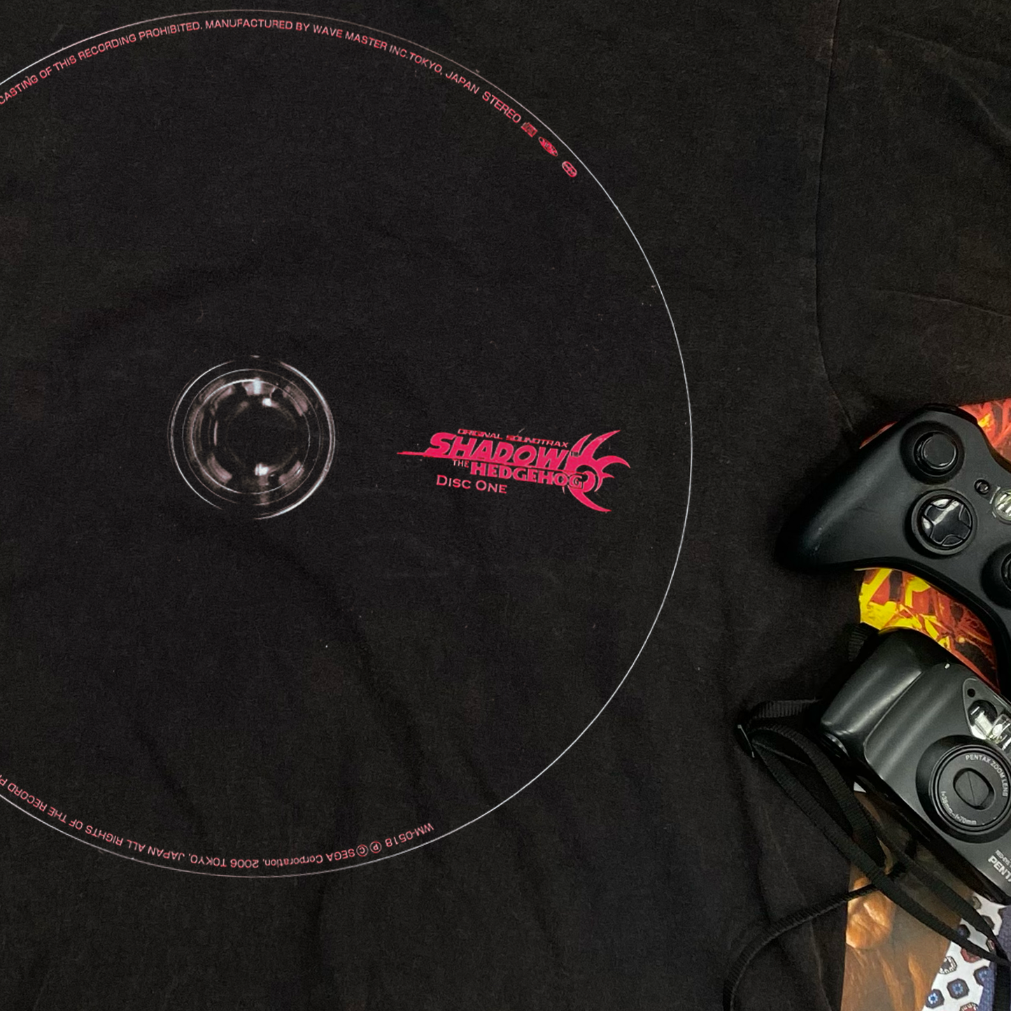 'SHADOW THE HEDGEHOG' (2005) SOUNDTRACK WASHED BLACK T-SHIRT