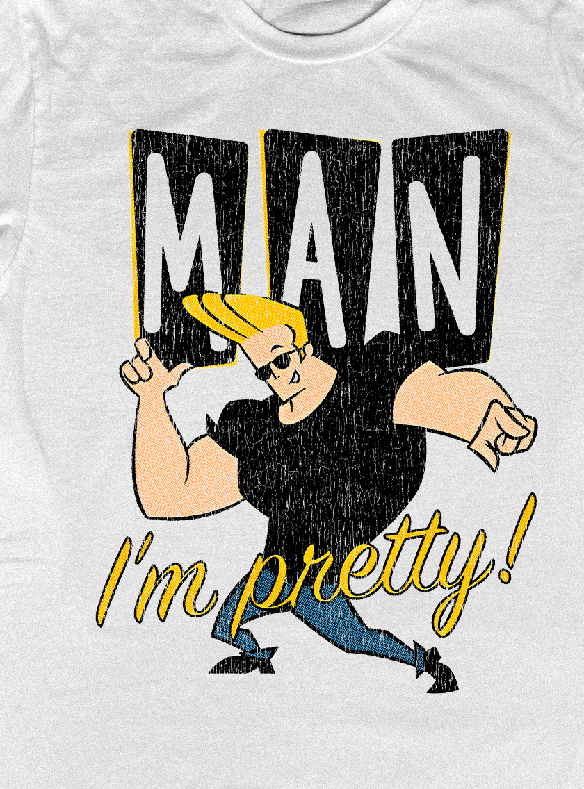 '98 JOHNNY BRAVO VINTAGE WHITE T-SHIRT