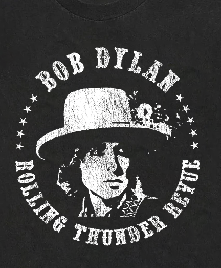 Bob Dylan Rolling Thunder Revue Vintage Black T-Shirt