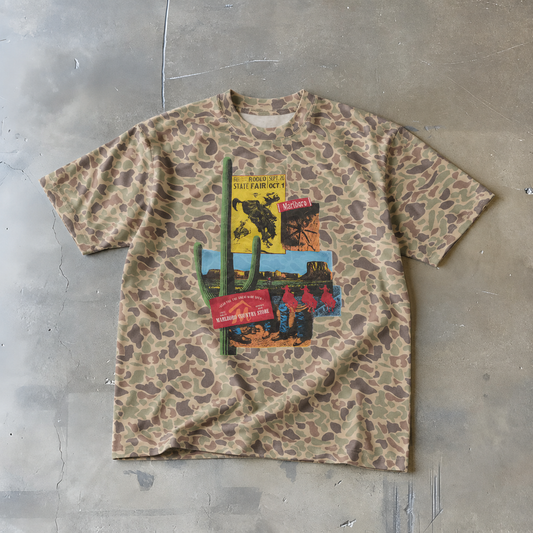Marlboro Rodeo State Fair Vintage Duck Camo Tee