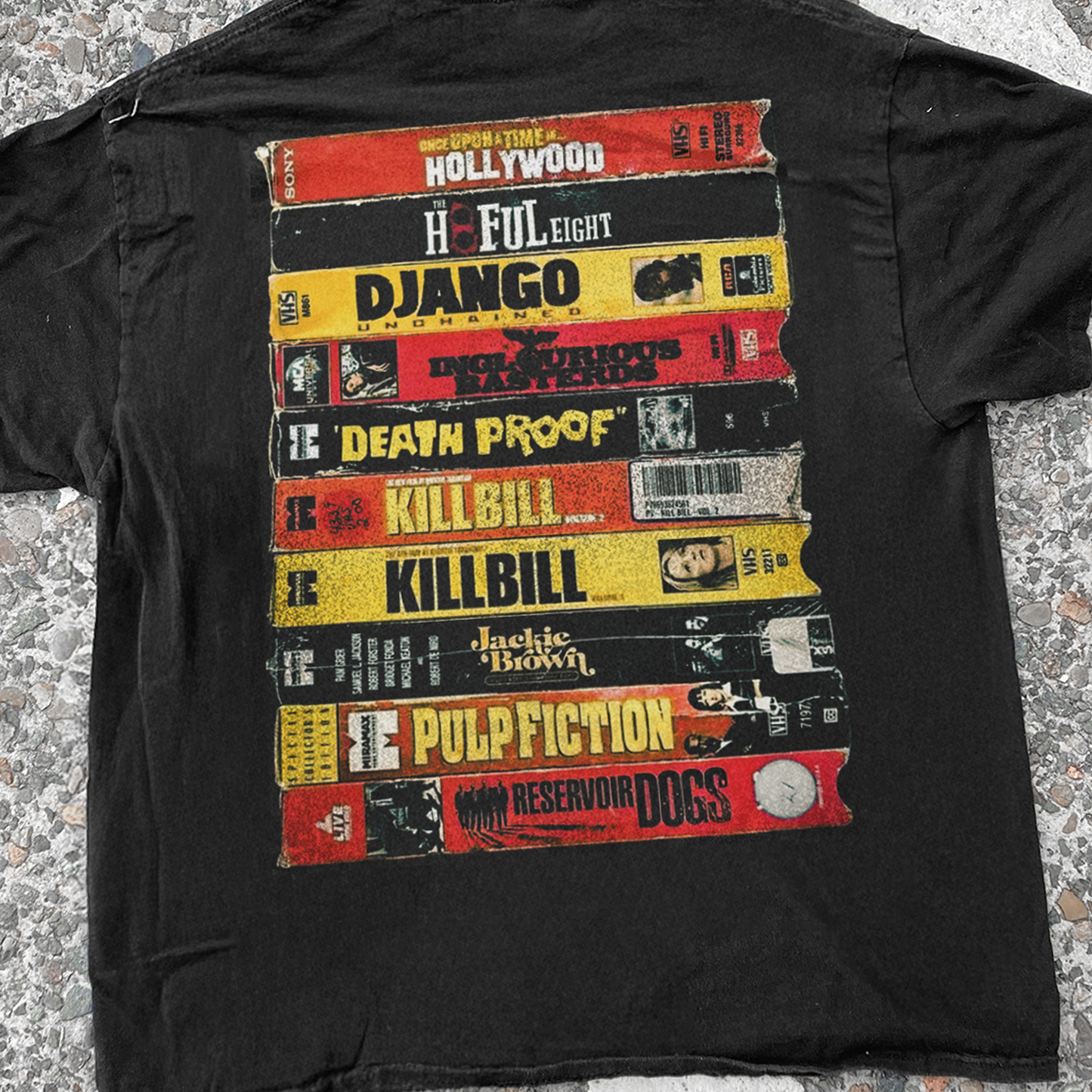 TARANTINO 'WRITTEN & DIRECTED BY' VINTAGE WASHED BLACK TEE