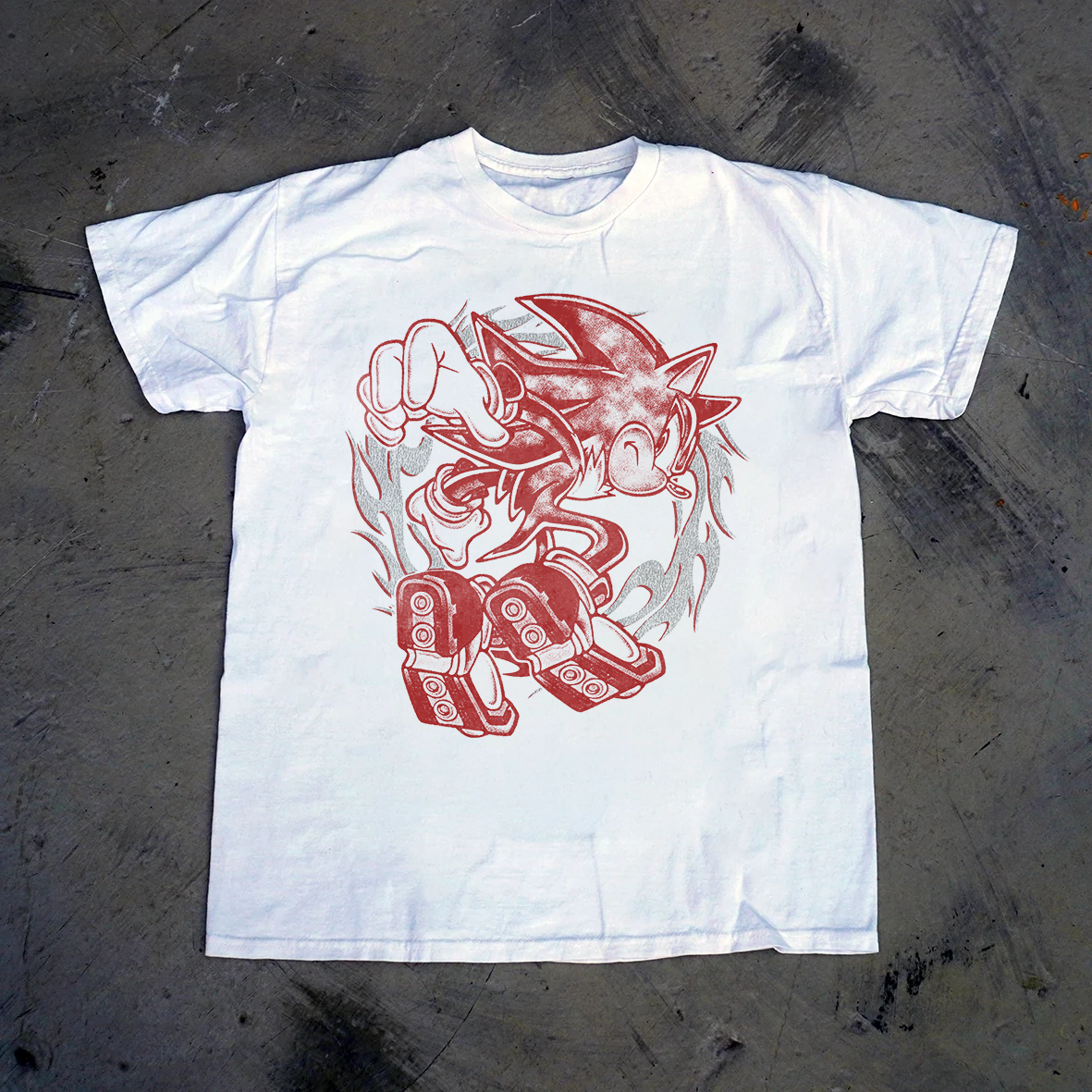 Shadow Tribal Washed White Tee