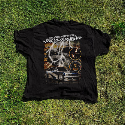 Vintage Most Wanted Washed Black T-Shirt