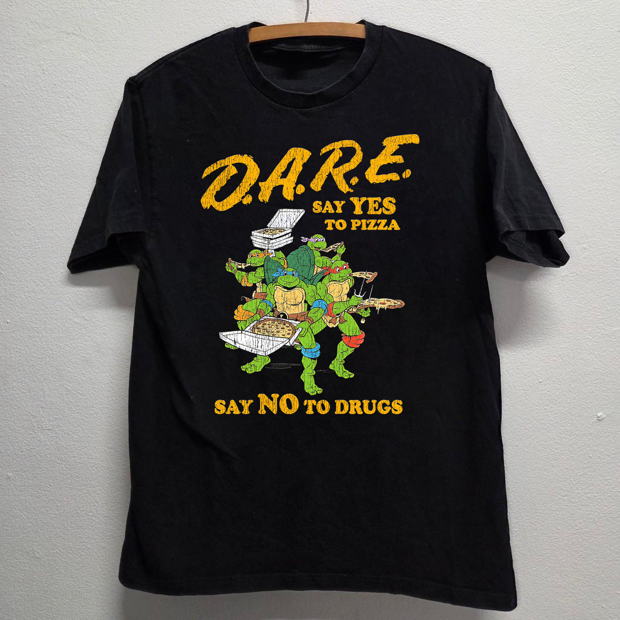 '93 D.A.R.E. TMNT BLACK VINTAGE T-SHIRT