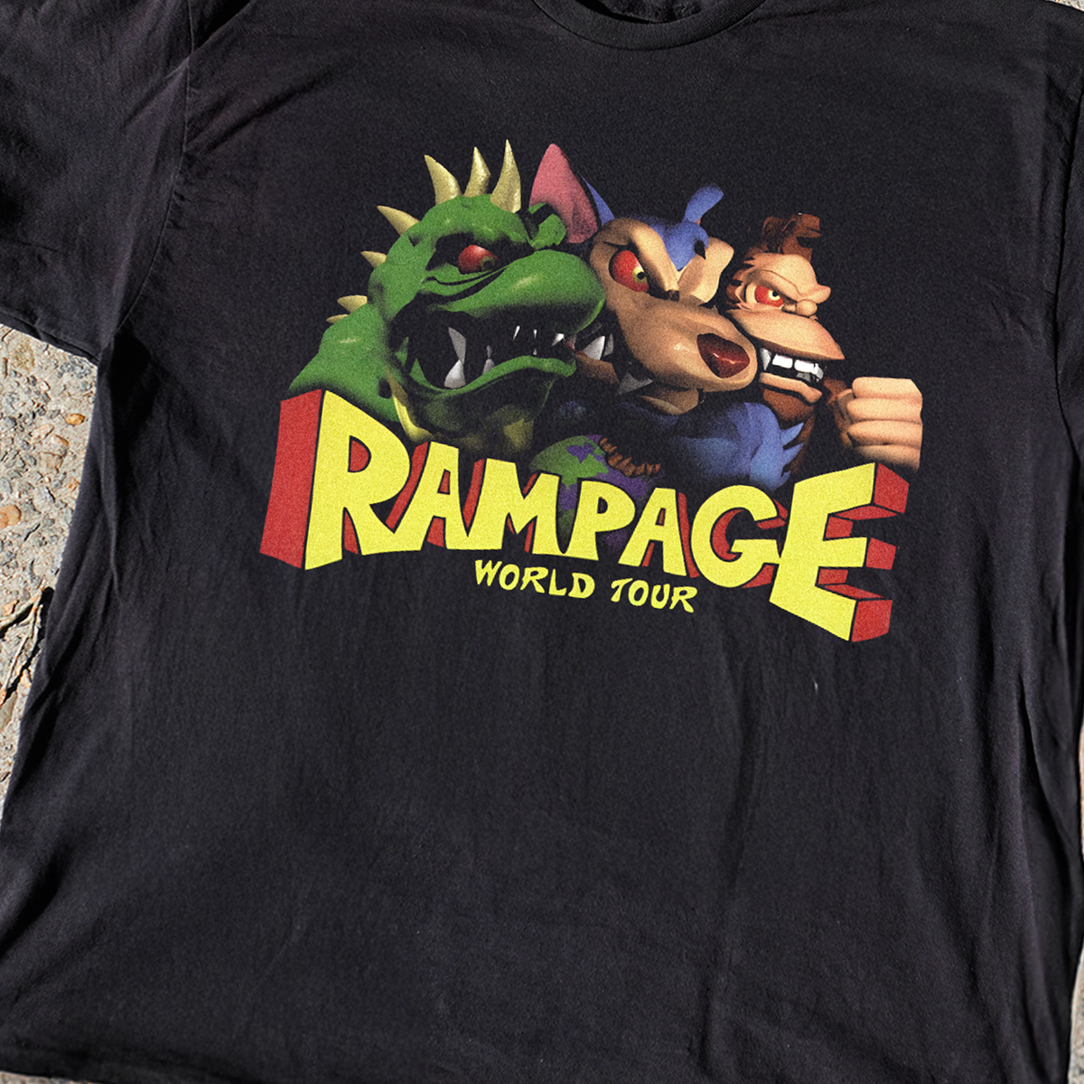 Rampage World Tour' (1997) Black Vintage Washed Tee – Parallel Rampage World Tour' (1997) Black Vintage Washed Tee – Parallel