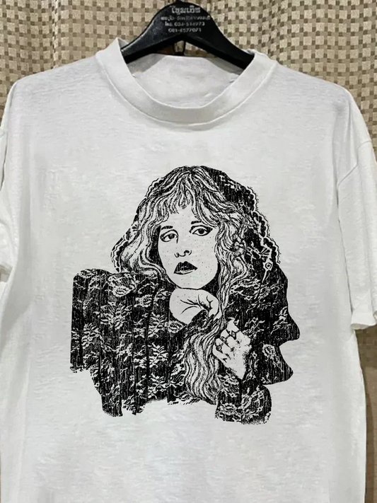 90'S STEVIE NICKS VINTAGE WHITE T-SHIRT