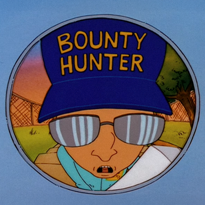 'BOUNTY HUNTER' ROYAL BLUE FOAM TRUCKER
