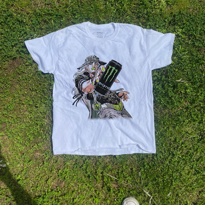 Gyro Zeppeli Monster Parody Washed White Tee
