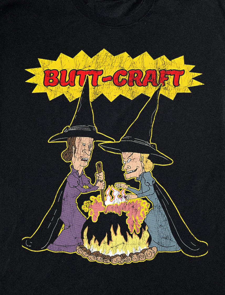BEAVIS AND BUTTHEAD HALLOWEEN SPECIAL VINTAGE BLACK T-SHIRT