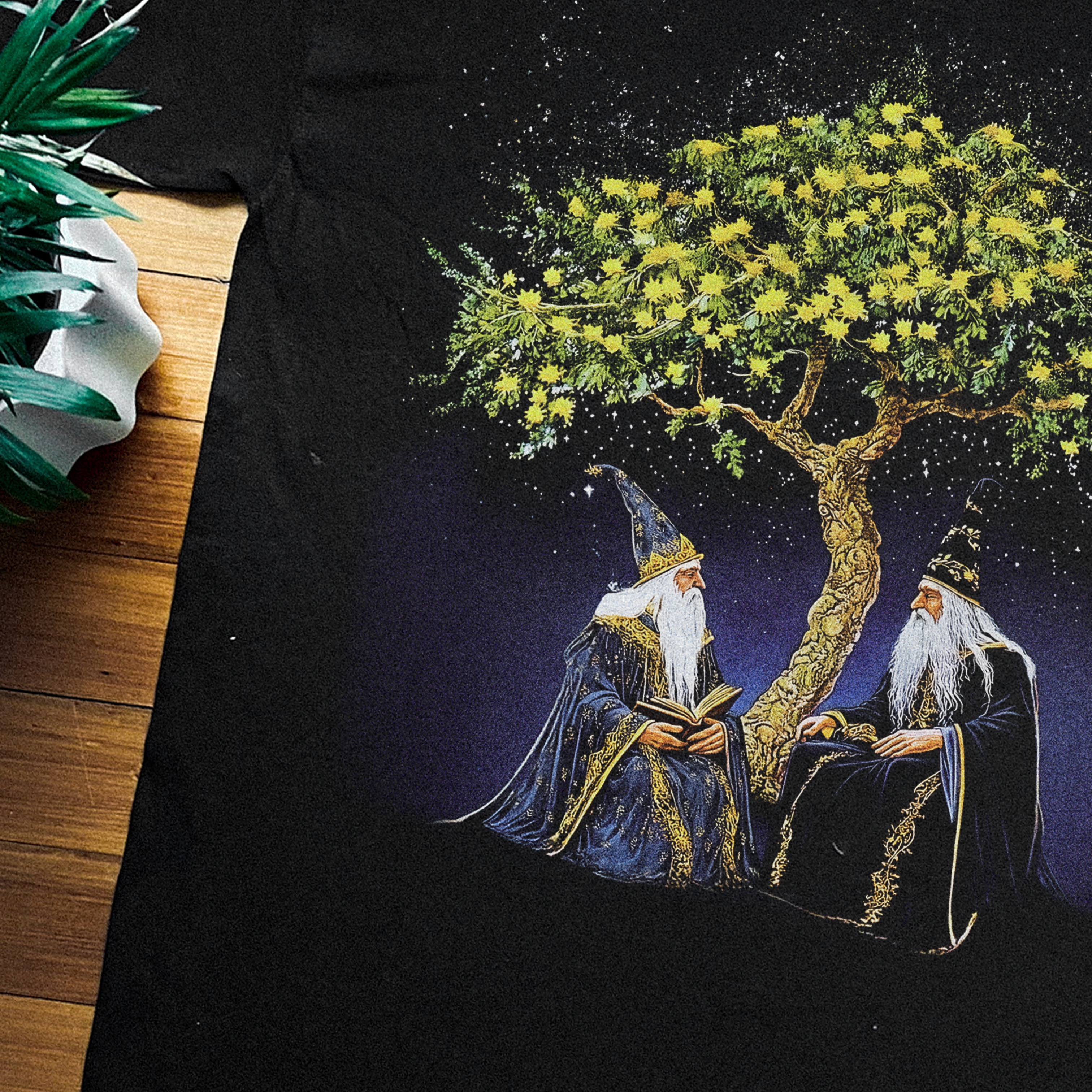 'TWO WIZARDS' BLACK T-SHIRT